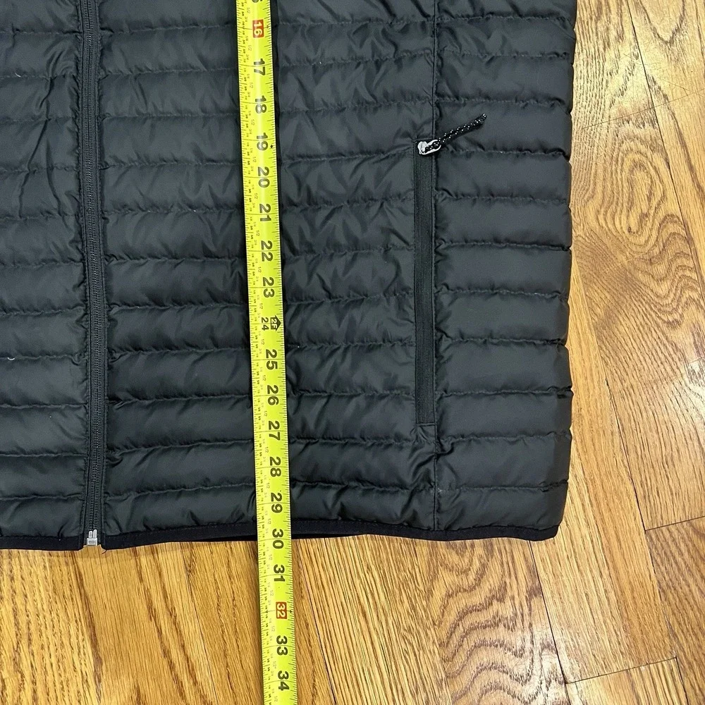 Eddie Bauer Puffer Jacket Mens 2XL Black Solid Full Zip Down Filled Quilted Logo